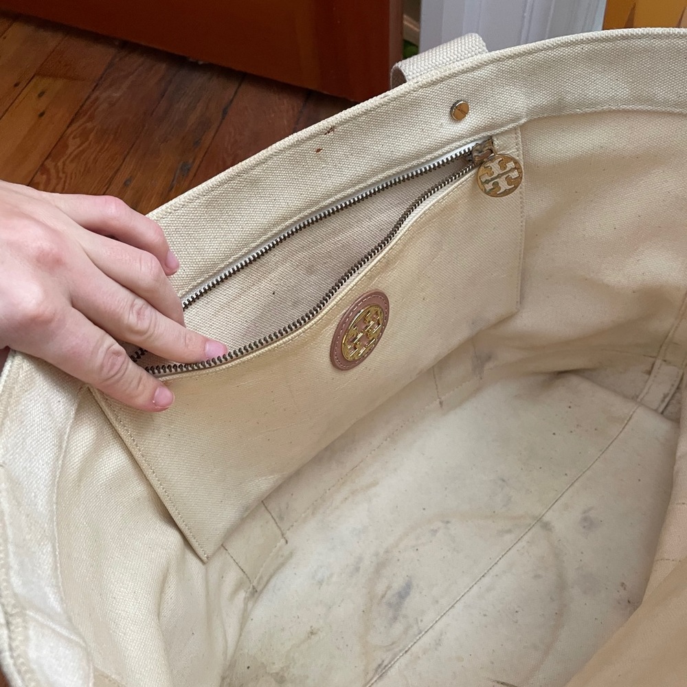 Tory Burch Metallic Gold Dipped Tote - image 7